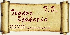 Teodor Đuketić vizit kartica